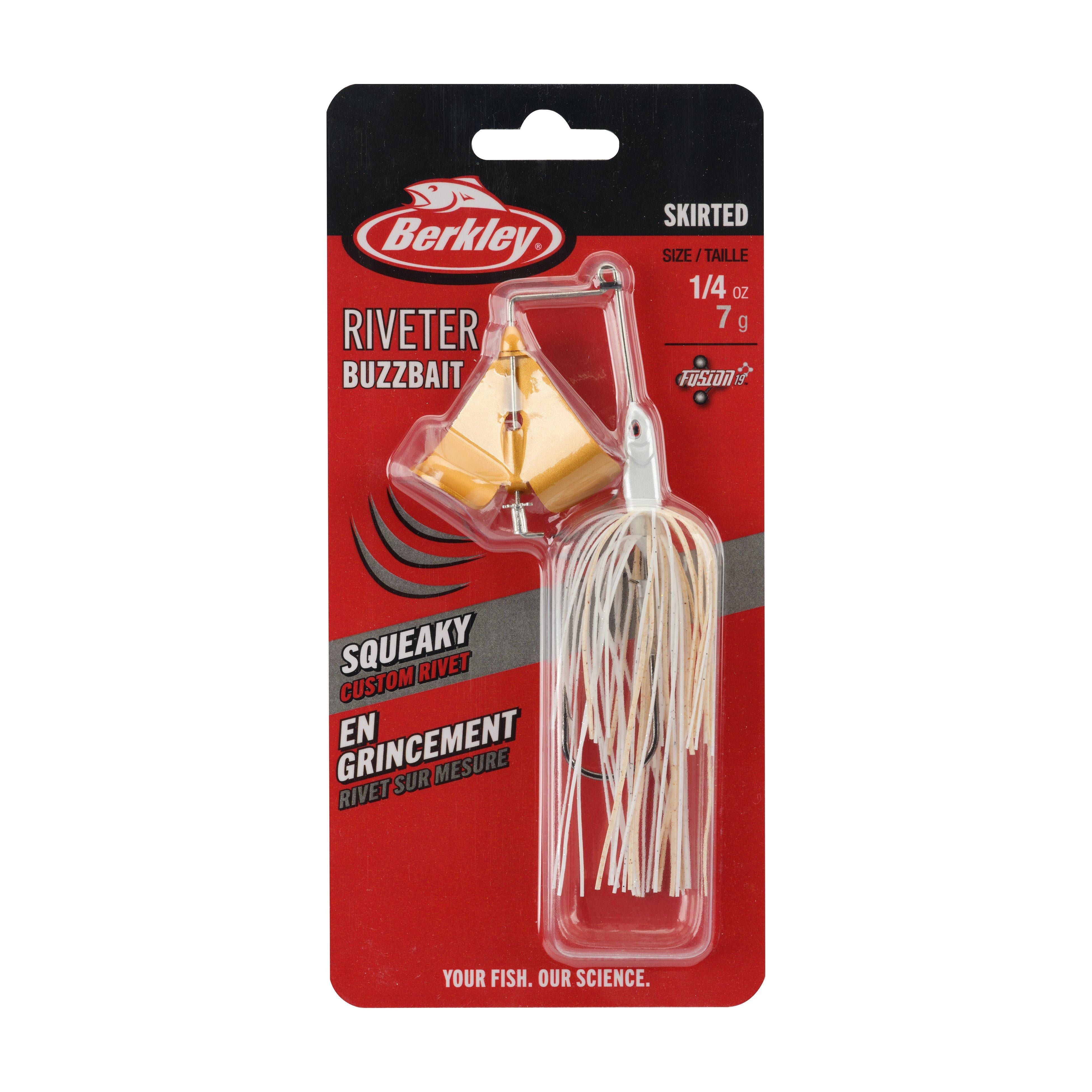 Berkley Skirted Riveter, 1/4 oz, White + Gold