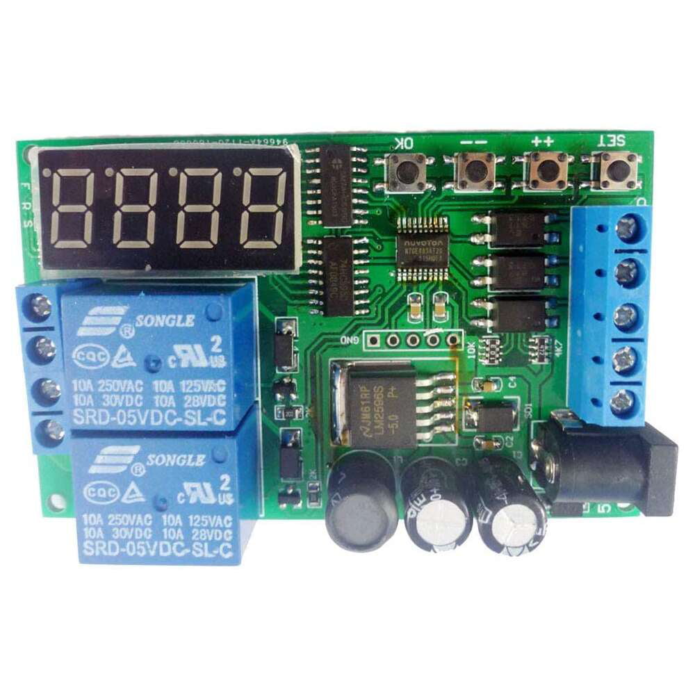 24V Motor Forward/Reverse Controller Timing Delay Time Cycles Relay with LED 5V 