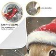 thumbnail image 2 of Kitchen Drying Mat 16x18In Drying Dish Mat Dish Drying Mats Kitchen Countertop Multi-Function Drain Drying Mat Kitchen Table Brown Christmas Bunny, 2 of 8