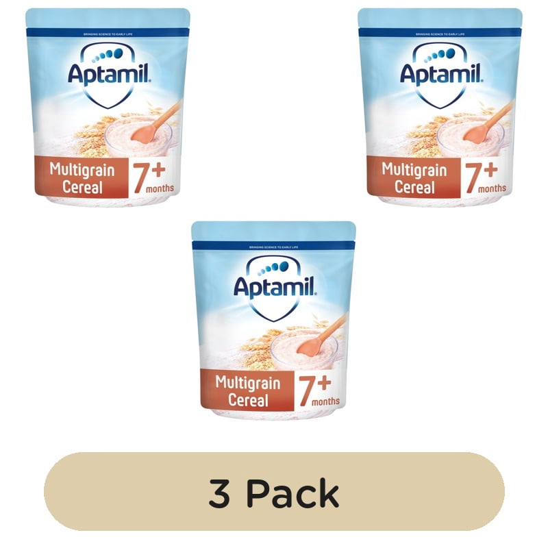Aptamil Multigrain Porridge Baby Cereal 7+ Months 200g, British Import (Pack of 3)