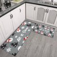 thumbnail image 2 of Gray Christmas Snowman Pattern Kitchen Rugs Sets Of 2,Anti Fatigue Kitchen Mat Rugs Non Slip Washable,Decorative Kitchen Floor Mats for Kitchen,Sink,Laundry,17"x30"+17"x47", 2 of 7