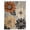 Light Gray Orange White, variant on Burnt Orange Grey Black Flower Waterproof Fabric Shower Curtain,Spring Floral Botanical Waterproof Fabric Shower Curtain for Bathroom Curtains Bathtubs Shower Curtains with 12 Hooks Small 36x78in