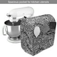 thumbnail image 2 of Black and White Stand Mixer Cover, Abstract Shapes and Dots Water Themed Bubbles and Waves Ocean Surface, Kitchen Appliance Organizer Bag Cover with Pockets, 5 Quarts, Black White, by Ambesonne, 2 of 4