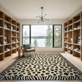thumbnail image 2 of ODIKA Print Skin Spotted Hid Zebra Stripe Border Akin Fuzzy Fake Cow Flowing Dynamic for Dining Room, Basement, Large Office, Non-Slip Chair-Friendly, 2 of 7