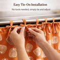 thumbnail image 4 of Heat-Resistant Tie-Back Oven Curtain 29.5x21.3 Inch,Polyester Dust & Oil Splash Proof,Machine Washable Decor for Kitchen Stove Oven Skirt Decor 29.3"W*21.3"H, 4 of 7