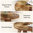 thumbnail image 3 of 31.5" Round Coffee Table, 2-Tier Circle Center Table with Open Storage Shelf, Farmhouse Rustic Living Room Coffee Table for Apartment & Small Spaces, 3 of 8