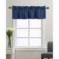 thumbnail image 3 of Modern Navy Blue Window Valances for Kitchen,Rod Pocket Valance Privacy Small Curtain,Minimalist Art Window Treatment Drapes for Bedroom Laundry Room Farmhouse Home Decor, 3 of 8