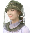 thumbnail image 2 of Moustiquaire Tête de Filet Vert Couverture de Maille, Filet de Protection du Visage Insecte Résistance aux Moustiques Chapeau de Poisson Soleil, avec des Trous Extra Fins, Tête de Protecteur, Parfait pour les Hommes Ou les Femmes en Plein Air (2 Pack), 2 of 7
