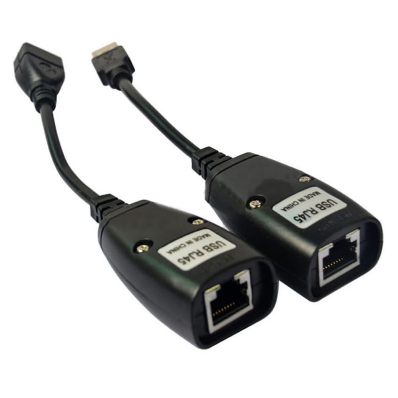 1Set USB Extension Ethernet RJ45 Cat5e/6 Cable LAN Adapter Extender .