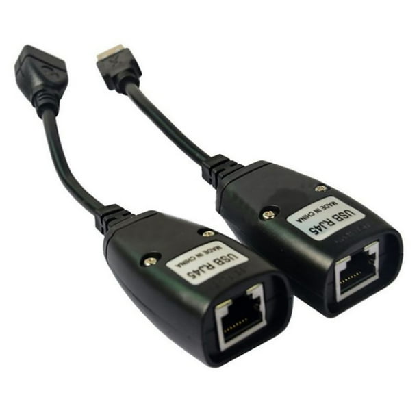 1Set USB Extension RJ45 Cat5e/6 Cable LAN Adapter Extender