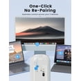 thumbnail image 7 of Bluetooth Wireless Mouse for MacBook, iPad, Laptop, Tri-Mode Rechargeable Silent Slim Computer Mouse for 3 Devices with USB & USB-C，White, 7 of 7