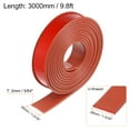 thumbnail image 2 of Uxcell 28mm x 3000mm Flexible TPE Self Adhesive U-Shape Veneer Edging Edge Banding Brown, 2 of 6