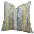 thumbnail image 1 of Plutus Spoft Strie Coussin Fait Main Bleuet, (24 Pouces x 24 Pouces), 1 of 2