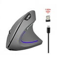thumbnail image 4 of Ergonomique Mouse Haute Précision Optique Vertical Mouse DPI Réglable Ordinateur Sans Fil Mouse Noir, 4 of 5