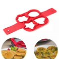 thumbnail image 1 of 4-cavity Non-stick Pancake Mold Flexible Premium Material Pancake Mold For Kitchen Family Cooking, 1 of 4