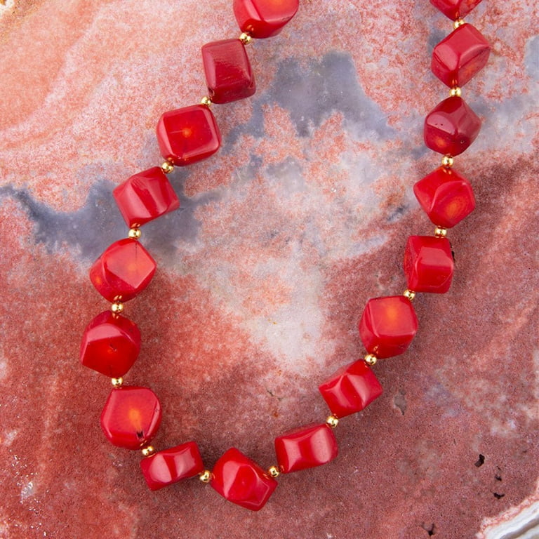 Chunky coral necklace clearance