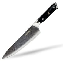 Shape28 Japanese Damascus Chef Knife 8 Inch Stainless Steel Kitchen Chef’s Knife with Finger Guard Professional Chef's Damascus Knife