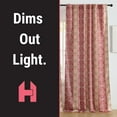 thumbnail image 4 of THD Willy Boho Damask Striped Patterned Window Back Tab Rod Pocket Curtains Bedroom - Light Blocking Darkening Window Panels, Set of 2, 4 of 8