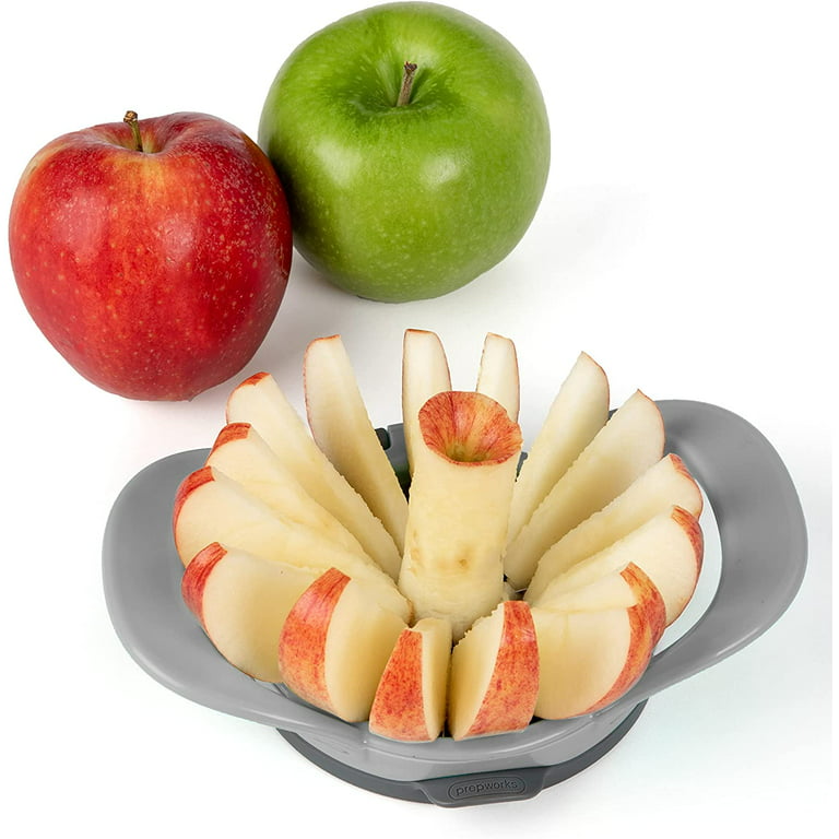  Prepworks by Progressive Wedge and Pop Apple and Pear Slicer,  12 Slices, Attached Safety Cover Protect Fingers while In-Use and Blades  while in Storage (12 Slices): Home & Kitchen