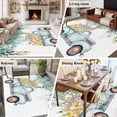 thumbnail image 5 of Easter Day, Area Rug 5x7 FT, Non Slip Bedroom Throw Carpet, Farm Truck Eggs Sweeping Eucalyptus Leaves Washable Soft Floor Carpet Non-Shedding Rug for Dining Room Bedside Classroom Desk, 5 of 9