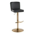 thumbnail image 4 of Henry Adjustable Barstool Set of 2 Swivel, Gold Bar Stools, Bar Chairs, Swivel Bar Stools Set of 2 with Back, Bar Height Stools Set of 2 (Black Faux Leather), 4 of 6
