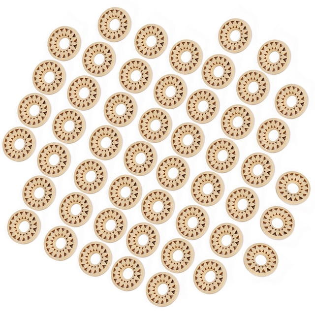50 piezas de madera hueca de 35mm, piezas redondas de madera, accesorios para manualidades DIY