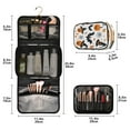 thumbnail image 2 of 3-Piece Travel Toiletry Set with Hanging Bag Cosmetic Pouch & Brush Roll for Travel Gym Camping Halloween Cute Doodle Clip Art Set, 2 of 9