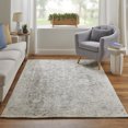 thumbnail image 2 of Feizy Reagan Transitional Floral & Botanical, Ivory/Gray, 5' x 8' Area Rug Sheen Fade Resistant Vintage Bordered Design Carpet for Living Dining Bed Room, 2 of 7