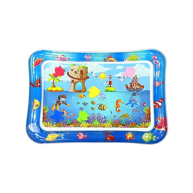 Tapis de Jeu Interactif avec Poisson Flottant Jeu Sensoriel et Coussin Gonflable pour Divertissement Intérieur pour Animaux