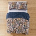 thumbnail image 3 of Levtex Home - Nanette Quilt Set - King Quilt (106x92in.) + Two King Pillow Shams (36x20in.) - Bohemian Paisley - Navy, Teal, Green, Red, Gold, Pink - Reversible - Cotton Fabric, 3 of 5