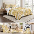 thumbnail image 6 of Quilts Twin XL Size, Yellow Coral Soft Comforter Bedding Set for Bed, Coastal Summer Ocean Nautical Sea Lightweight Quilted Bedspread with Pillow Cover(2 Pieces) for All Season, 68x98 Inch, 6 of 9