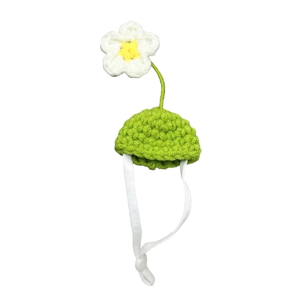Gorro de hámster, gorro de animal de punto, adorable gorro para mascotas pequeñas, correa ajustable, diseño de ranitas, conejitos, arcoíris y zanahorias, portátil y plegable, de lana suave,