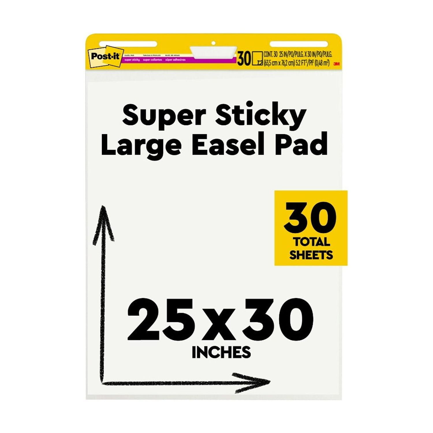 Post-it Super Sticky Easel Pad, White, 25 in. x 30 in., 1 Pad