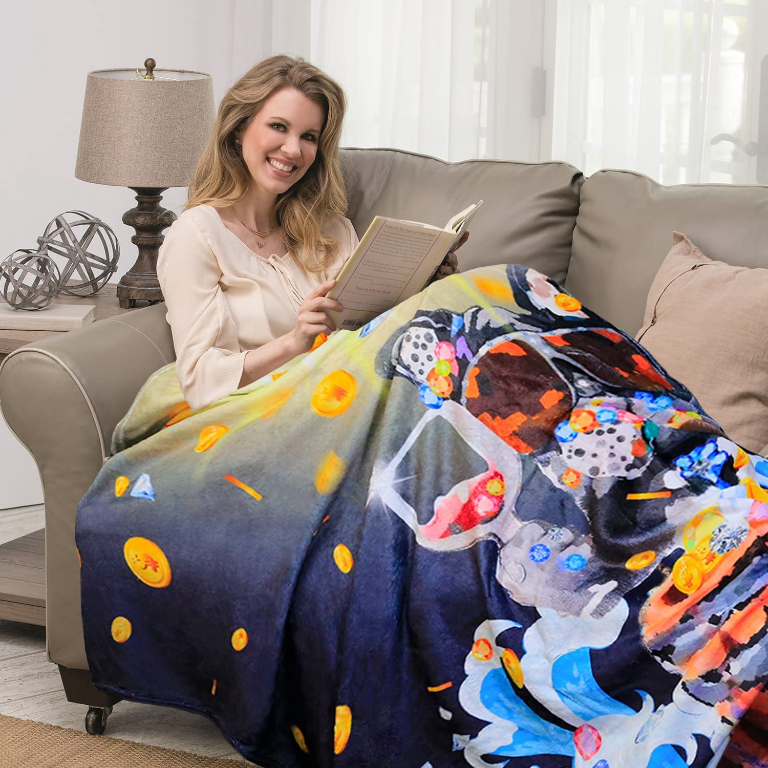 French Bulldog Blanket Cozy Soft Flannel Throw Blanket French Bulldog Themed Gifts for Bulldog Lovers 50×60 Inches