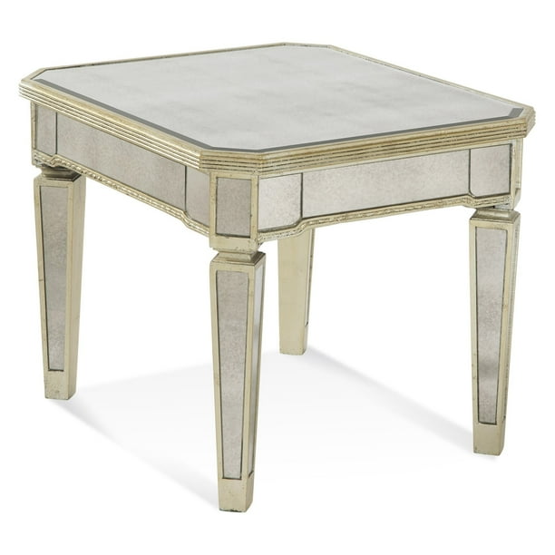 Bassett Mirror Borghese Mirrored Rectangular End Table Com Bassett Mirror Borghese Mirrored, Bassett Mirror Side Table