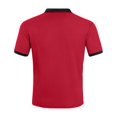 thumbnail image 4 of Men's Quarter Zip Shirts Short Sleeve Lapel Color Block T Shirt Summer Casual Fashion Tops With Flat Pocket (M, Wine), 4 of 9