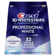 Crest Teeth Whitening Kit, 3D Whitestrips Professional White with Light At-home Teeth Whitening Kit, 19 Treatments, 32 Levels Whiter