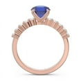 thumbnail image 4 of 2.25 Carat Round Cut Natural Diamond & Blue Sapphire Gemstone Sparkle Engagement Ring for Ladies Solid 18K Rose Gold Size 10.5 by Diamond-Capitals, 4 of 7