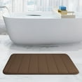 thumbnail image 6 of NEWEEN Bath Mats for Bathroom Non Slip - Memory Foam Bath Mat Coral Velvet Super Water Absorbent Polyster Soft Shaggy Anti-Slide For Bathroom Floor Rug - 24"x16", 6 of 10