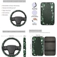 thumbnail image 3 of Jeiento Green Car Seat Cover Full Sets Floor Mats Seat Belt Cover Armrest Cover Coaster Keychian Lipstick Holder Automobile Interior Accessories Universal Fit for Truck SUV Sedan Van 17 Pack, 3 of 7