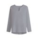 thumbnail image 1 of Blusas y camisas de manga larga con cuello en V para hombre, blusa informal de moda de manga larga lisa con cuello en V, blusa deportiva sin mangas, blusa de poliéster para hombre, 1 of 2
