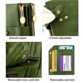 thumbnail image 6 of TAZAG Women's Wallet PU Solid Color Double Zipper Tri-Fold Short Wallet Retro Multi-Function Coin Wallet, 6 of 8