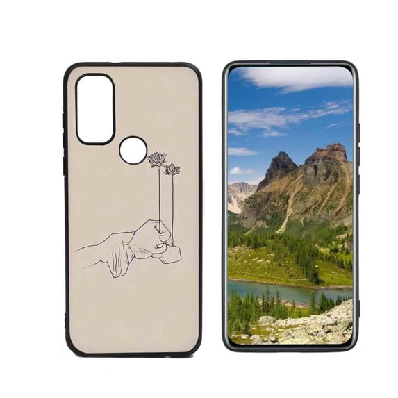 Compatible with Motorola Moto G Pure Phone Case, Line-Art-1 Case Silicone Protective for Teen Girl Boy Case for Motorola Moto G Pure