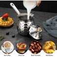 thumbnail image 5 of Turkish Coffee Pot, Turkish Coffee Maker, Chai Pot, Arabic Coffee Pot, Greek Coffee Pot, Greek Briki, Turkish Coffee Cezve, Turkish Coffee Pot Ibrik, Silver, 400 Ml / 13.5 Oz, 5 of 9
