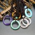 thumbnail image 3 of Natural Round Ring Bead Necklace Crystal Chakra Jewelry Stone Gemstone Pendant, 3 of 4