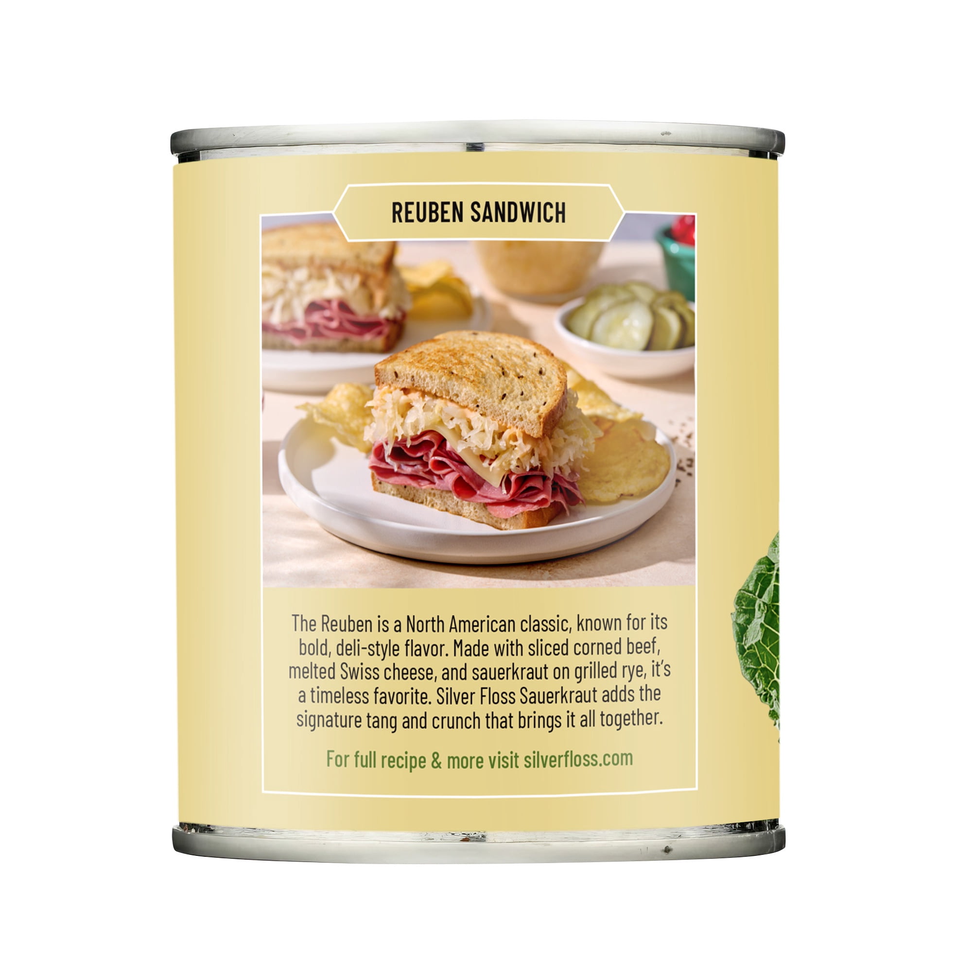 Silver Floss Shredded Sauerkraut, 27 oz Can, Gluten Free, Kosher