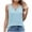 Blue 01, variant on Women's Cut Out Ring Keyhole Neck Tank Top Summer Trendy Textured Sleeveless Tee Tank Loose Fit Casual Daily Wear Tops Green