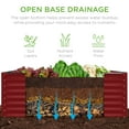 thumbnail image 6 of Best Choice Products 4x2x2ft Outdoor Metal Raised Garden Bed for Vegetables Flowers Herbs - Royal Red, 6 of 9