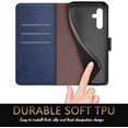 thumbnail image 6 of for Samsung Galaxy A14 4G 5G Phone case[RFID Blocking Leather],[3 Credit Card Slot] Flip Folio Book Shockproof Protector,Holder Stand Cases,Women Men for Samsung A14 Wallet Cover,Blue, 6 of 11