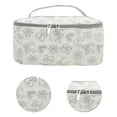 thumbnail image 4 of Unique Bargains 1 Pc Trendy Square Hearts Drawstring Makeup bag for Travel Gray Polyester, 4 of 6